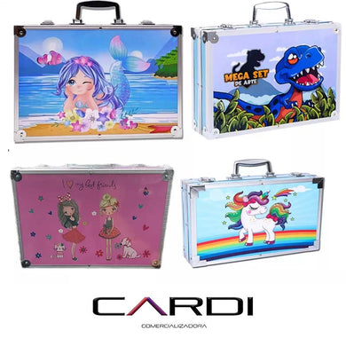 Set de Arte de Lujo 145 Piezas: Kit de Dibujo en Maleta Metálica 🎨✨